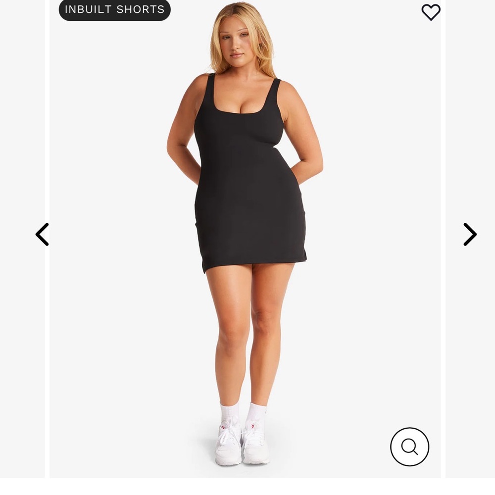 Crop shop boutique black tennis dress w/ shorts - size medium - brand new